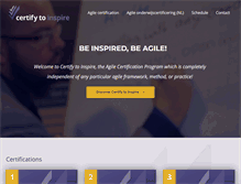 Tablet Screenshot of certifytoinspire.com